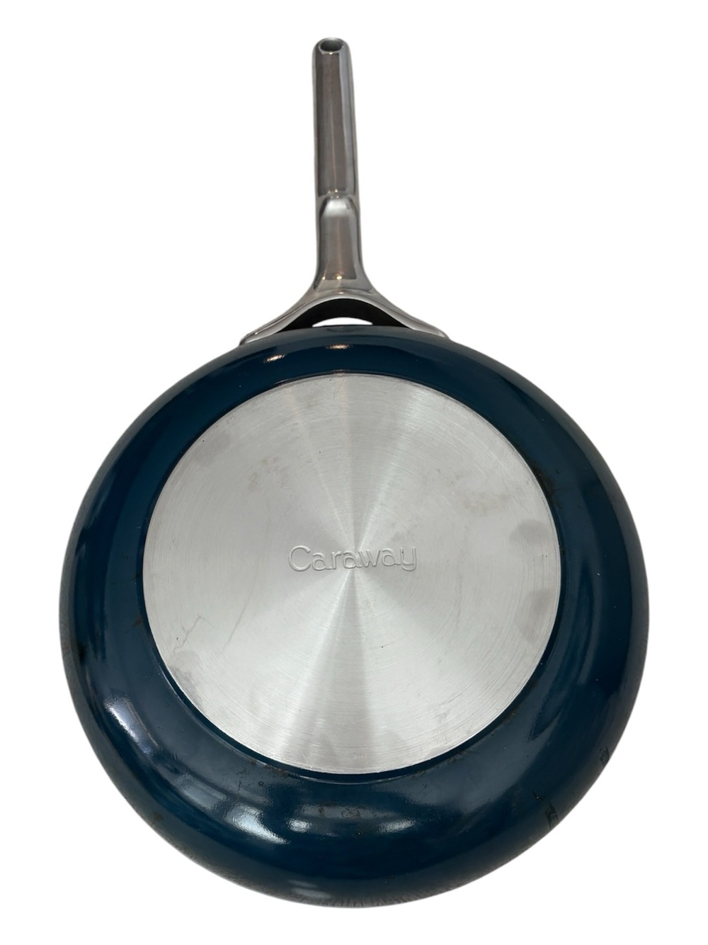 Caraway 3 Qt Ceramic Nonstick Sauté Pan with Lid Navy Blue - Picture 2 of 9